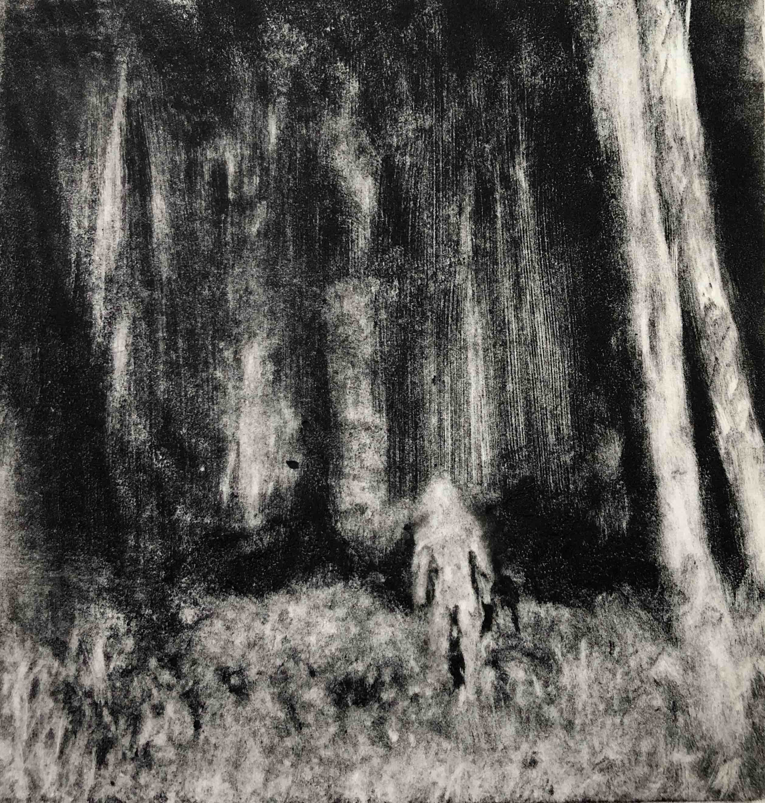 subtractive monotype of the woods