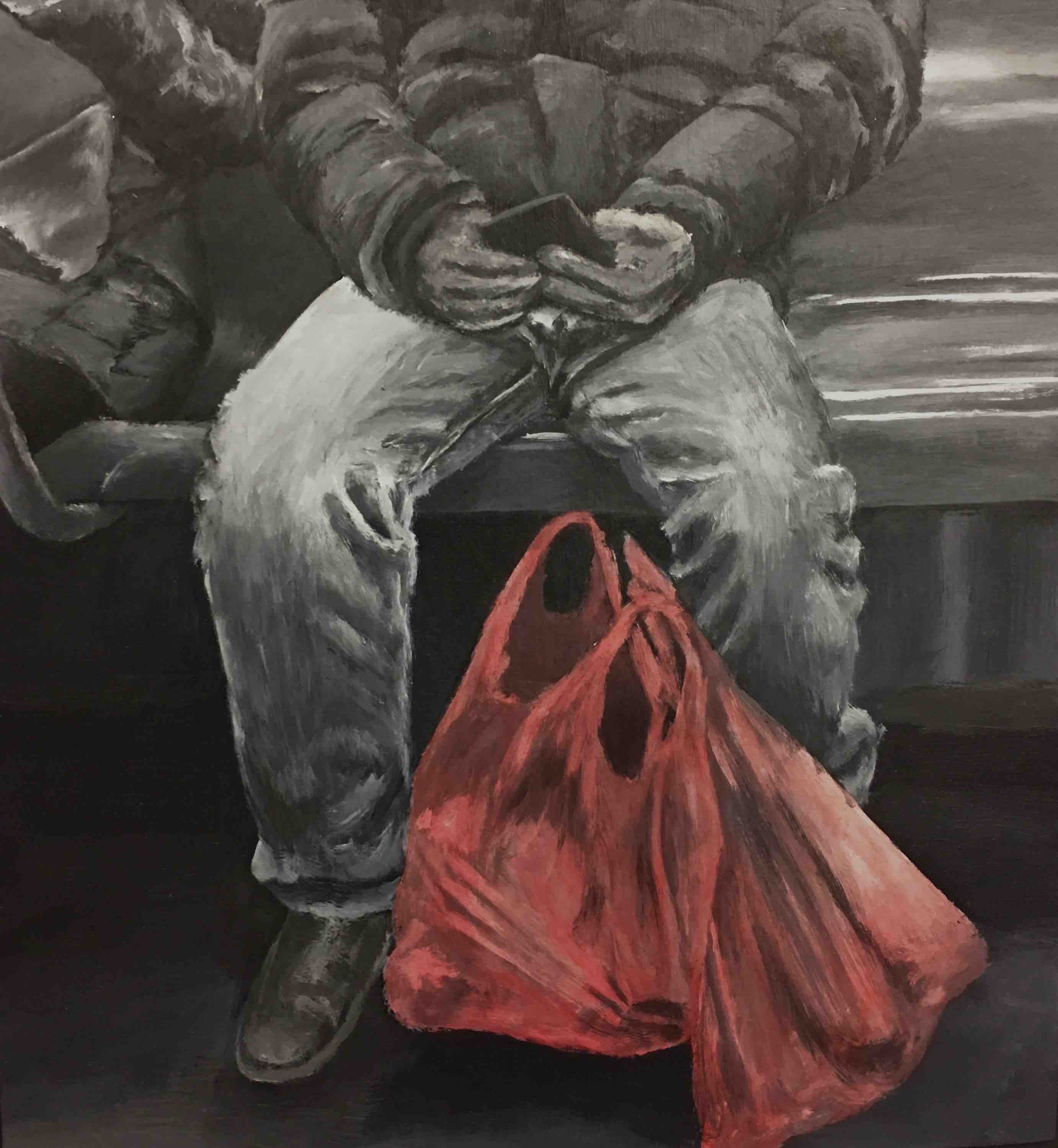 red bags painting