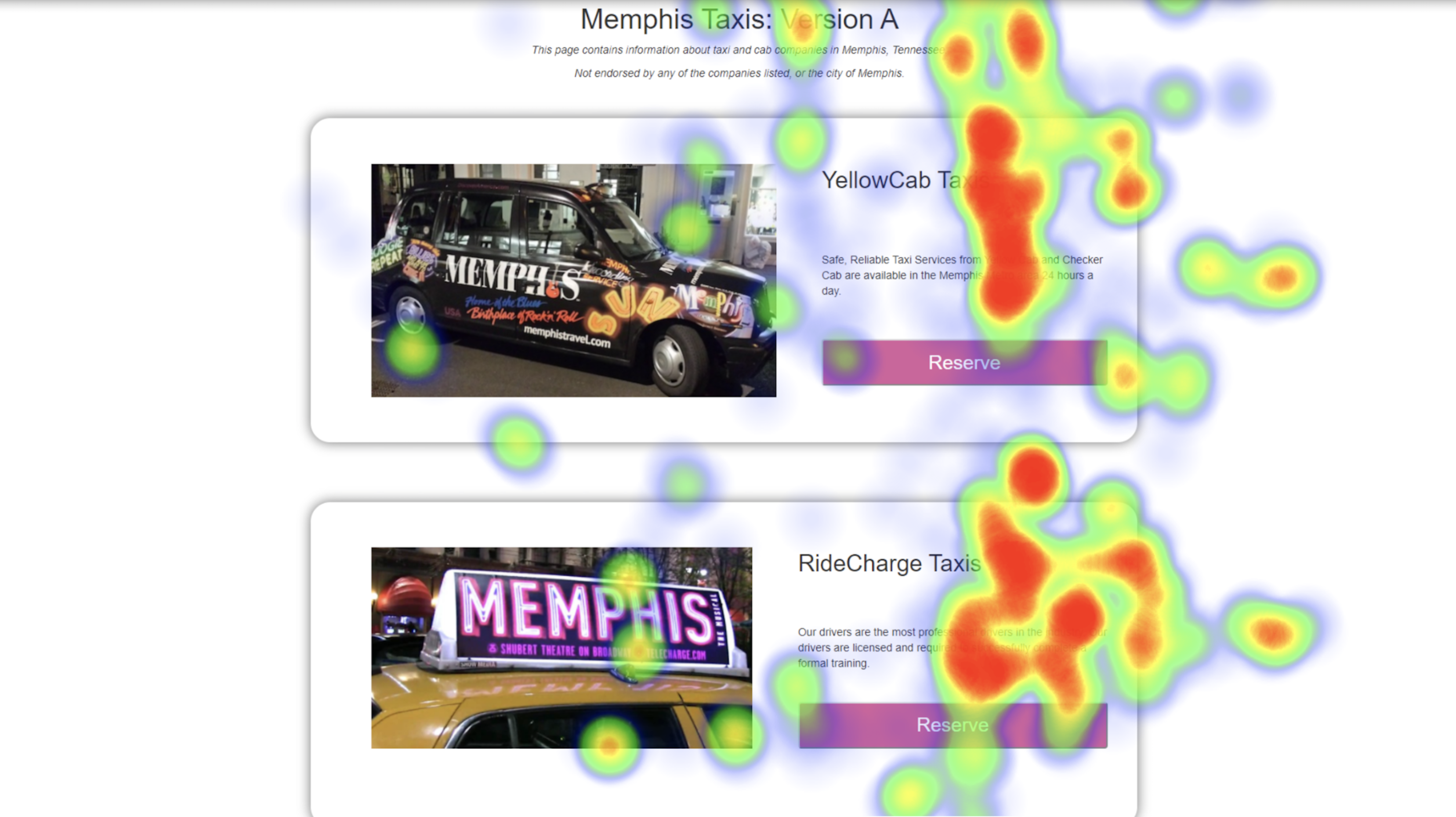 version a heatmap