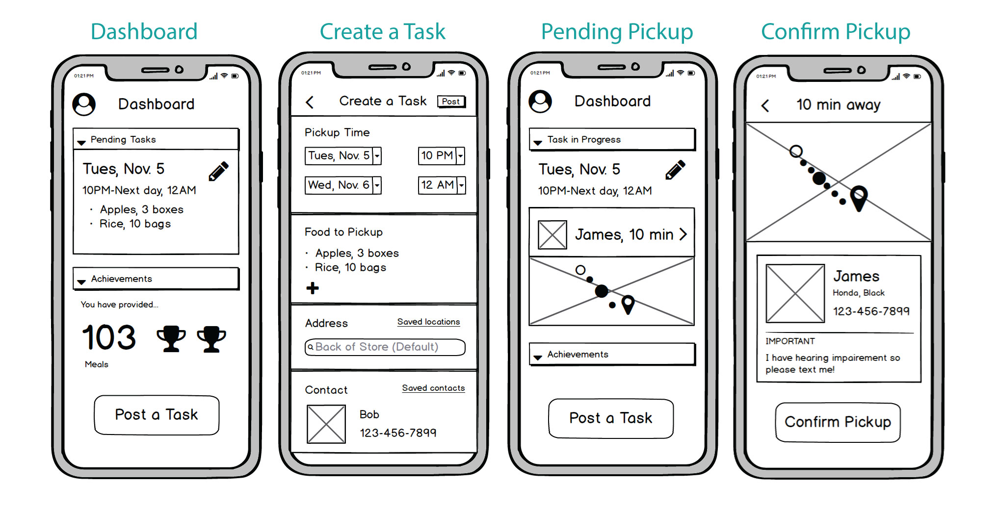 food proviers low fidelity mockup